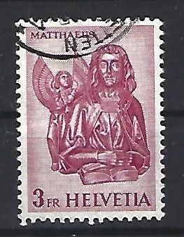Alle Briefmarken: 1961 - Evangelisten / Matthäus und Engel – Gebraucht aus Schaffhausen von poststamp