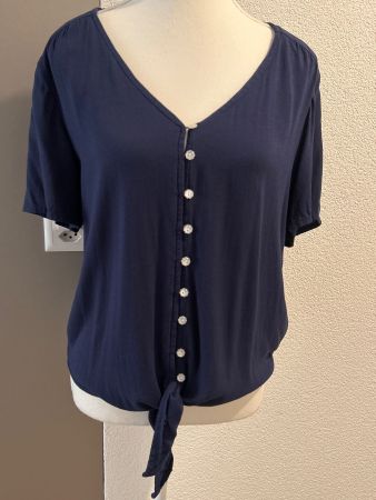 Damen Blusenshirt dunkelblau von Bodyflirt Gr. 38