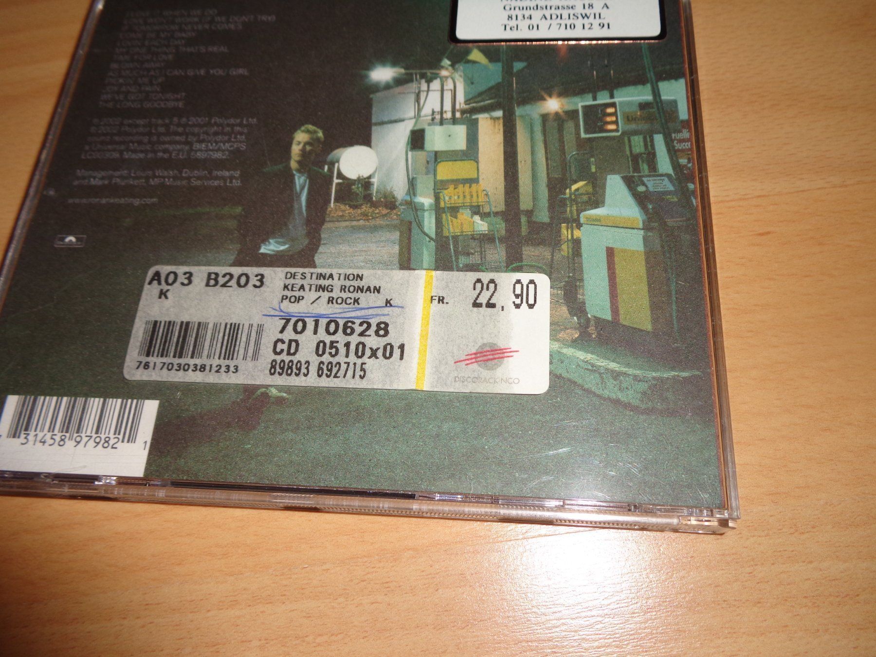 CD: Ronan Keating - Destination CD – Usato da Olten venduto da Disc-Ausverkauf 1