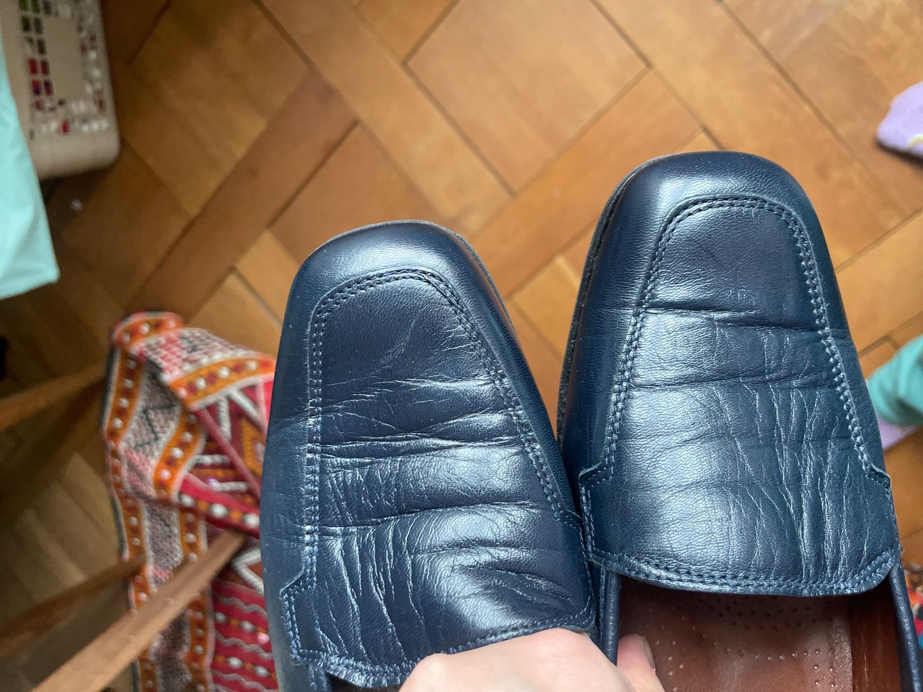 Damenschuhe: Bequeme Halbschuhe mitternachtsblaues Leder Grösse 37,5 – Gebraucht aus Bern von Velvetmoon 5