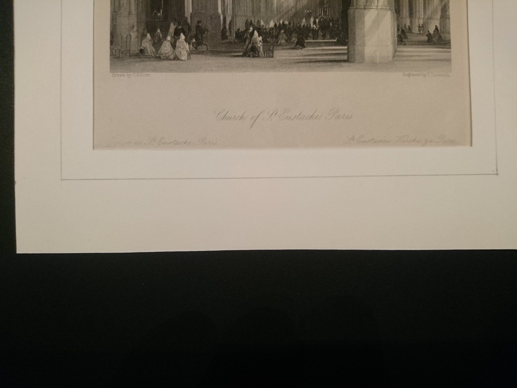 Dipinti: Original Stich THOMAS ALLOM um 1840. St. Eustache Paris. Rar – Usato da Zürich venduto da Rst7 3