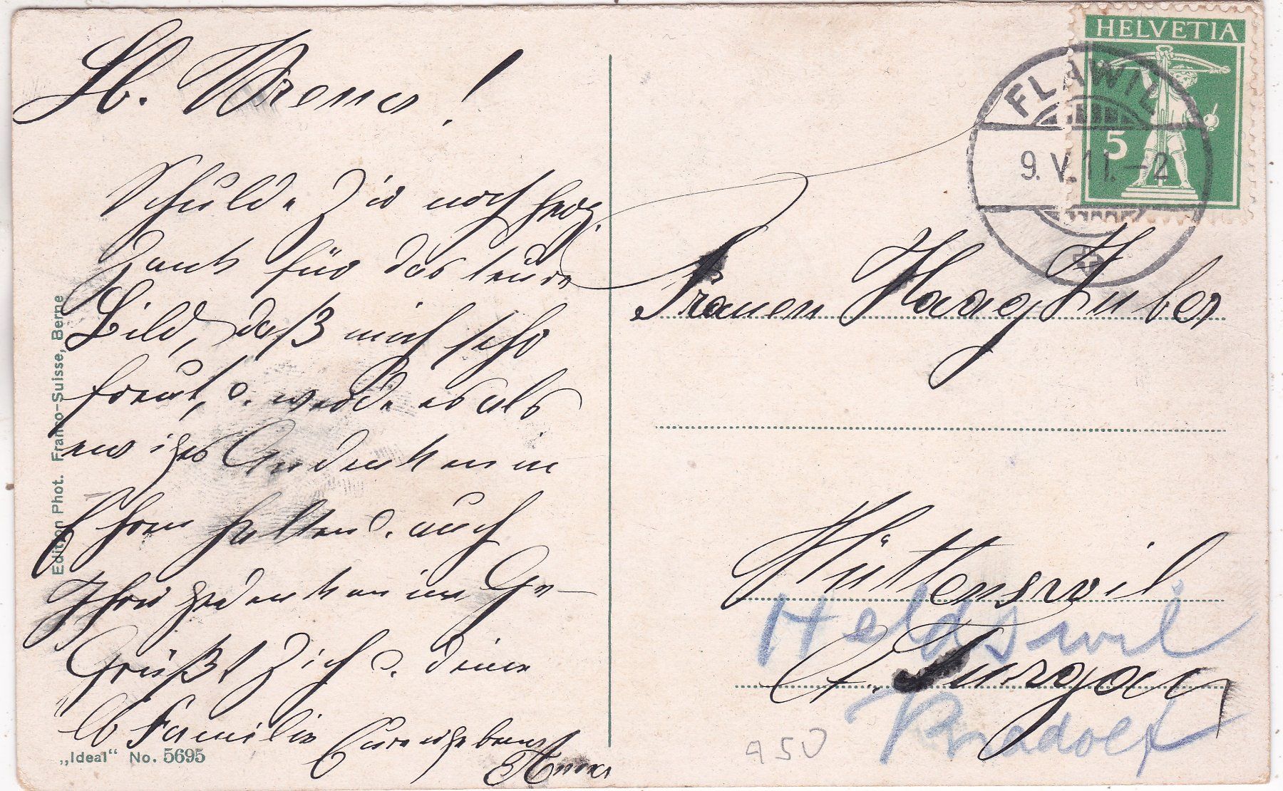 Cartoline postali: St. Gallen Stiftskirche 1911 – Usato da Herisau venduto da Lisegrat2008 1
