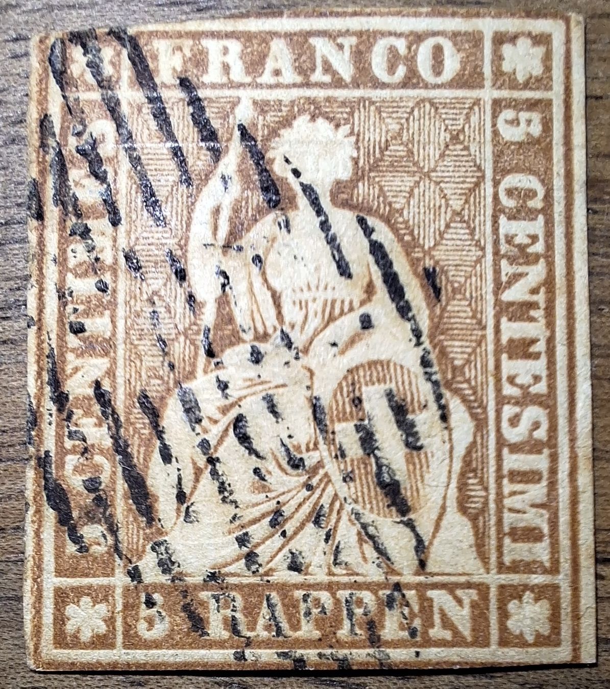 Tutti i francobolli: Strubel 22C Kat. 150.- – Usato da Balgach venduto da SIMEON27