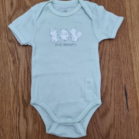 Body kurzarm mintgrün 56 Tierprint naturaline