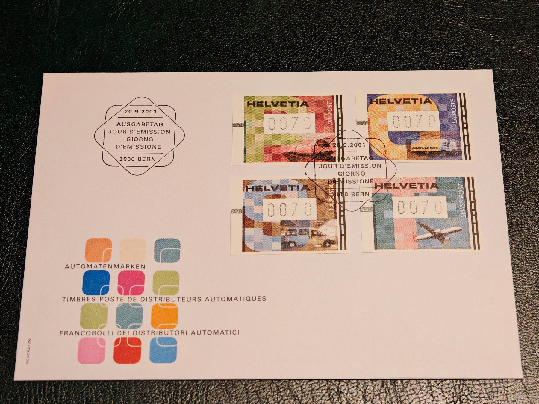 Tutti i francobolli: Ersttagsbrief, Automatenmarken, 2001, Bern – Usato da Zuerich venduto da Antiquarium