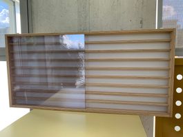 Grosse Vitrine aus Holz für Modelleisenbahn Spur N