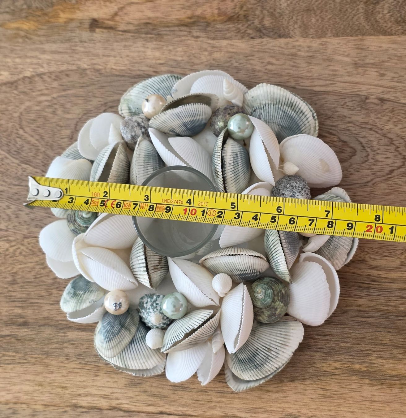 Portacandele: Kerzenhalter mit Muscheln und Perlen – Usato da Rheinsulz venduto da Dred 2