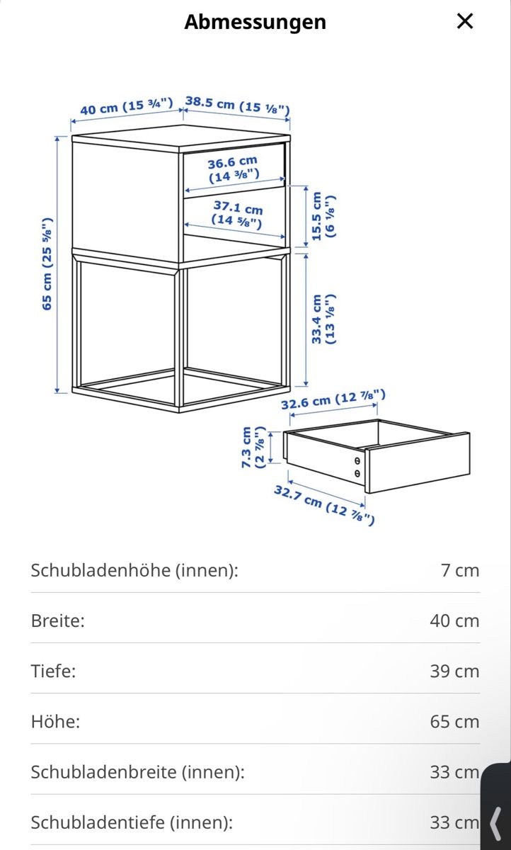 Ikea Comodini: Nachttisch IKEA Vikhammer – Nuovo (secondo la descrizione) da Killwangen venduto da elenalene 4