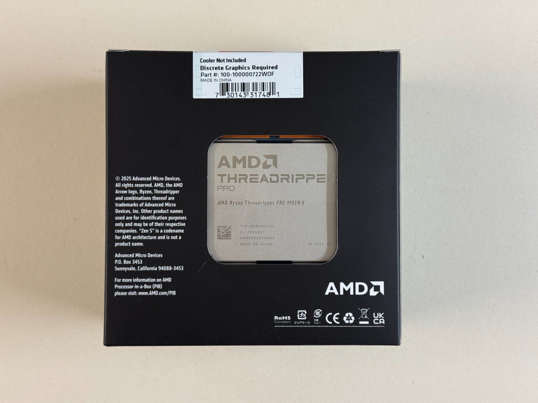 Amd Composants électroniques: AMD Threadripper Pro 9985WX STR5 64 Core 128 Threads – Neuf avec emballage d'origine à Basel par Archi40 3