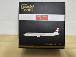 Gemini 200 Swiss Airbus A321, 1:200, Metallmodell