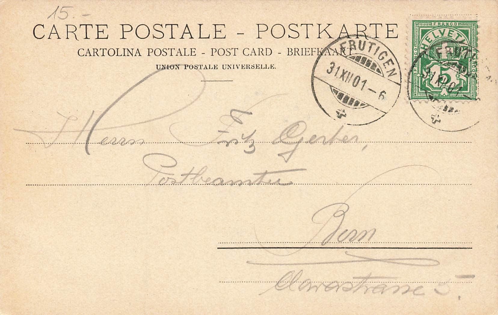 Ansichtskarten: Frutigen 1901 – Gebraucht aus Schwyz von Seffi56 1
