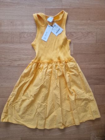 Robe d'été jaune Zara, taille 10 ans, neuve avec étiquettes.
