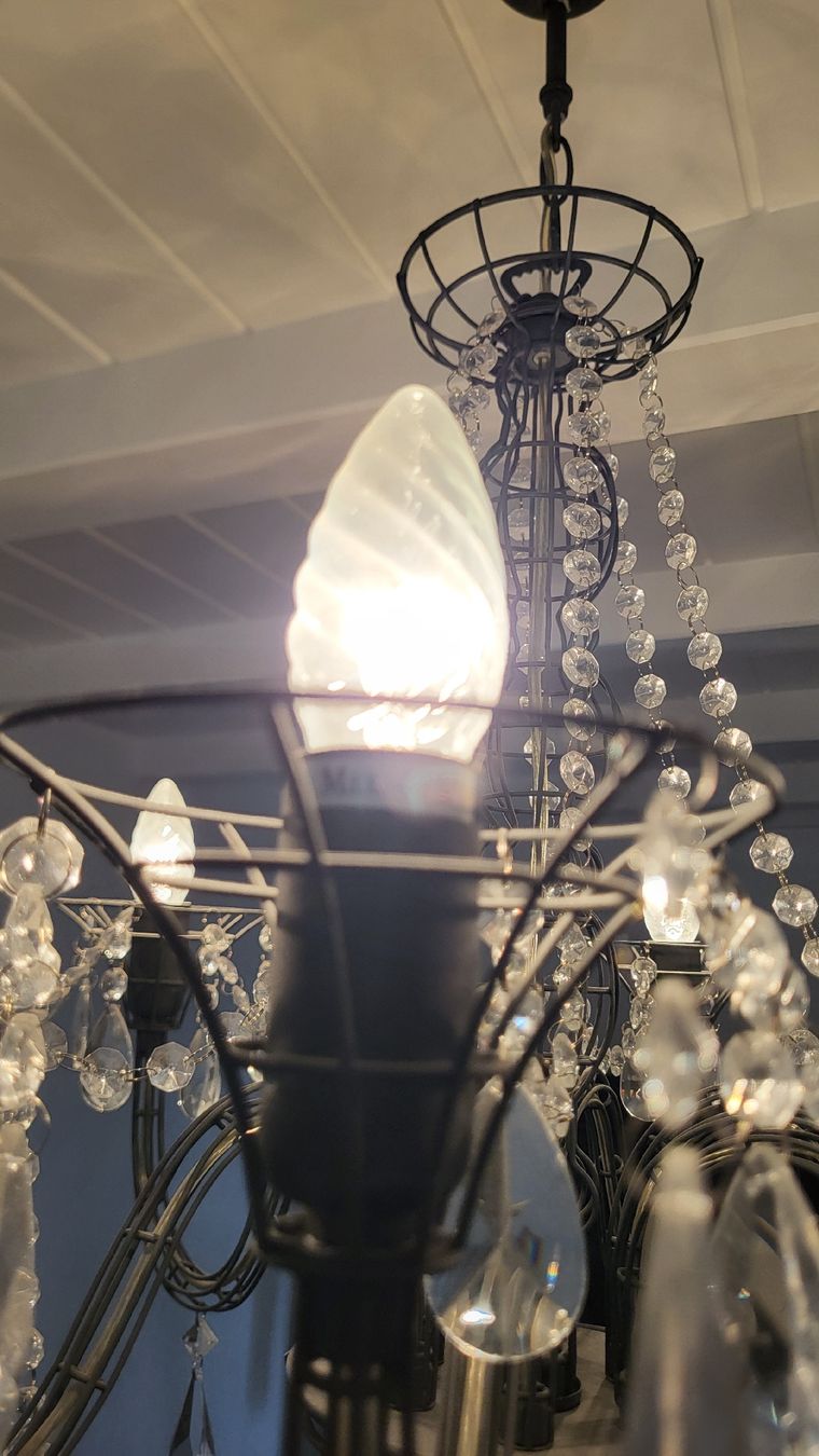 Lampadari & plafoniere: Kronleuchter mit Glasbehang – Usato da Grenchen venduto da Scholli99 4