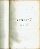 Petrarca / Tasso , Rarität