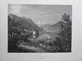 SCHLOSS CHILLON  AQUATINTA BLATTGRÖSSE CA. 32X25 CM
