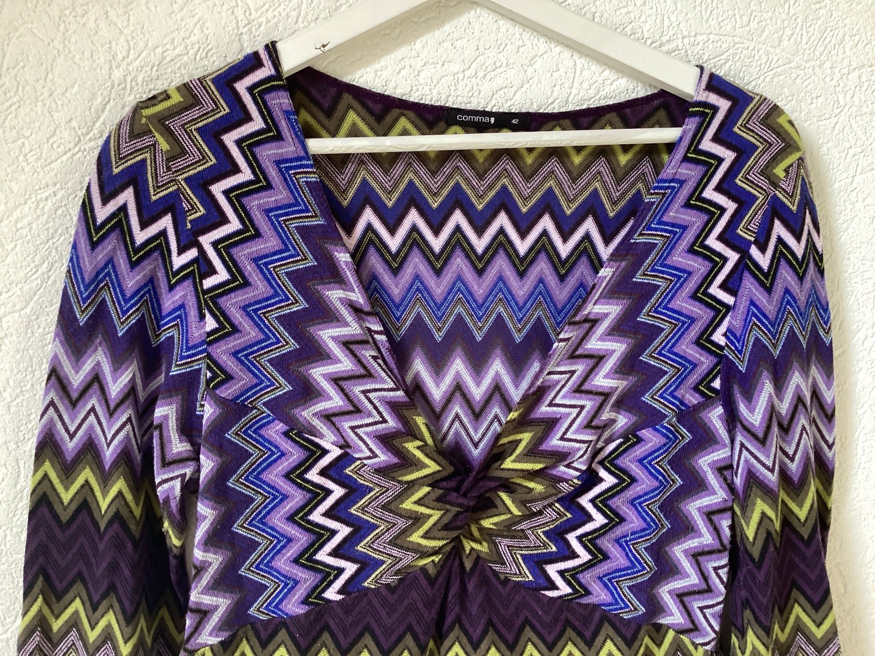 Comma Maglioni & Felpe: Commas Bluse Strickpullover , Gr.  42, Zickzack Muster ABBA – Usato da Homberg b. Thun venduto da Homata 1