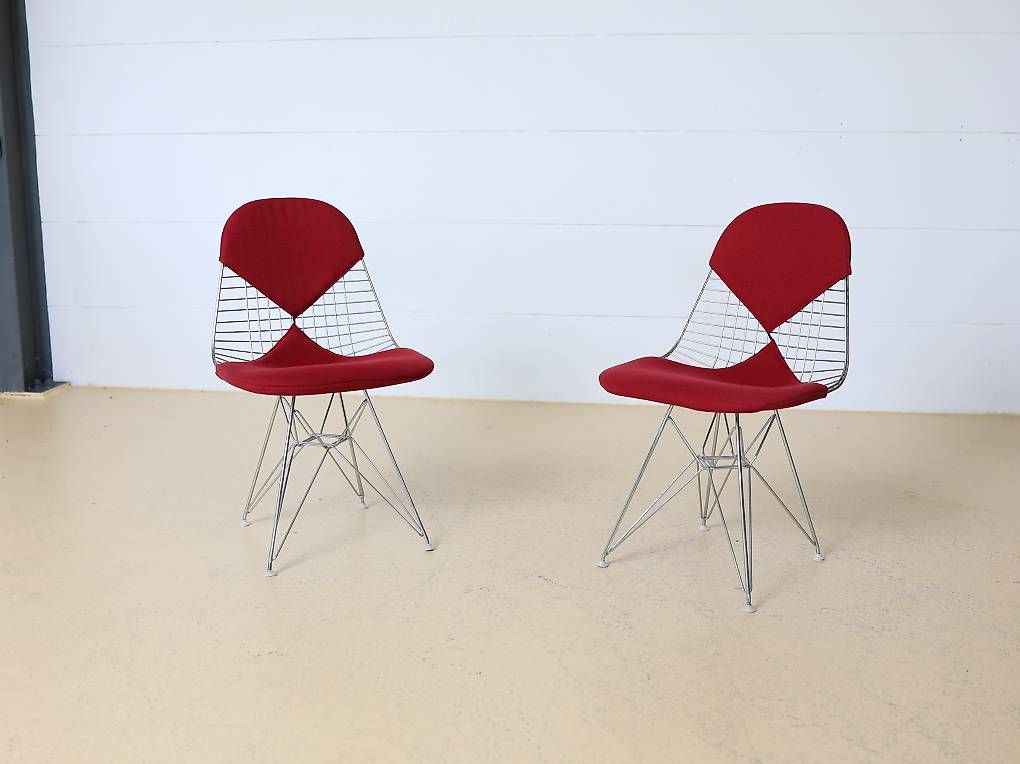 Vitra Sedie: VITRA Wire Chairs von Eames in Rot – Usato da Meinisberg venduto da atelier_TILIJA 1