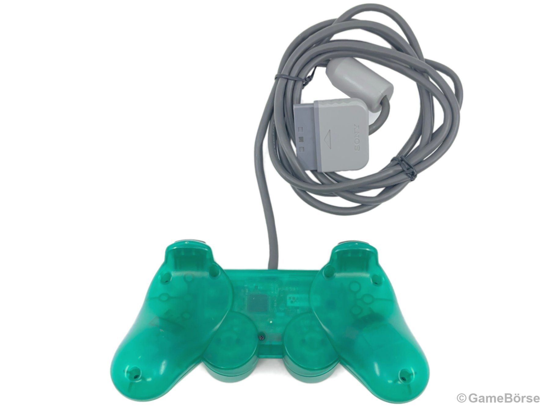 Sony Controller: PS1 Controller DualShock Original GrünTransparent – Usato da Stettfurt venduto da GameBoerse 1