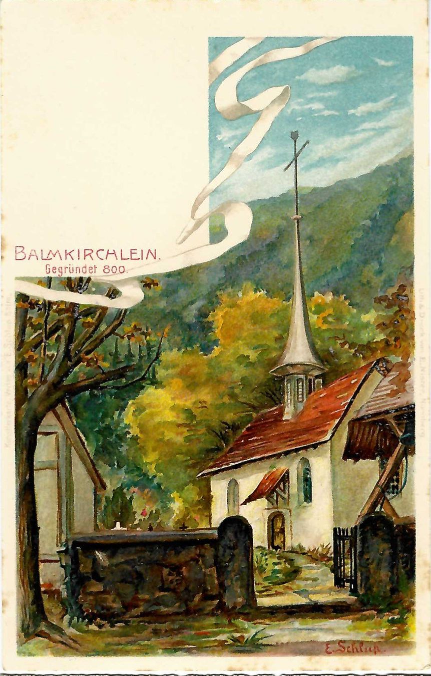 Cartoline postali: Messen SO Balm Balmkirchlein    ,  ca.1930 – Usato da Solothurn venduto da Bepposol