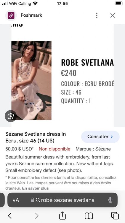 Robe Sezane Svetlana taille 36 | Kaufen auf Ricardo