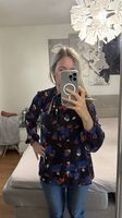 Sommerliche Bluse mit Blumenmuster, Grösse XS, Top!