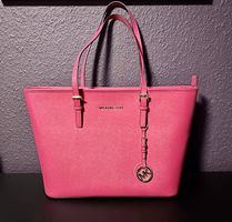 Michael Kors Jet Set leder shopper Rosa
