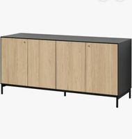 Sideboard mit Aufsatz schwarz Buche gutem Zustand 161.5 cm