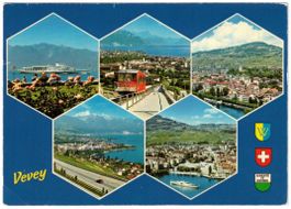 Vevey - 5 Bild AK