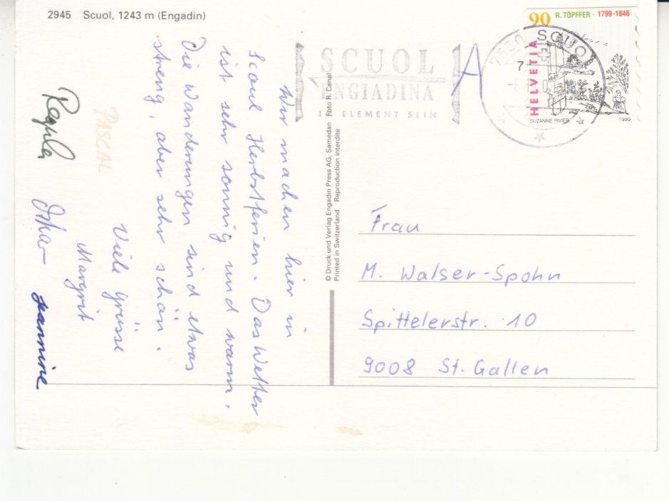 Cartoline postali: Scuol 2001 – Usato da Bürglen TG venduto da StampGraf 1