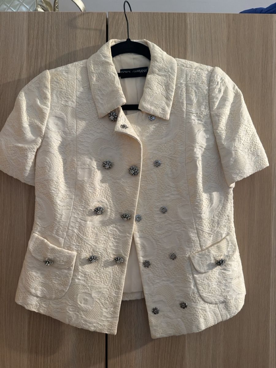 Dolce & Gabbana Giacche: Dolce & Gabbana Jacket Cream Size 38 Short Sleeve – Nuovo (secondo la descrizione) da Steinhausen venduto da bbr_kj8g