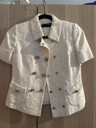Dolce & Gabbana Jacket Cream Size 38 Short Sleeve