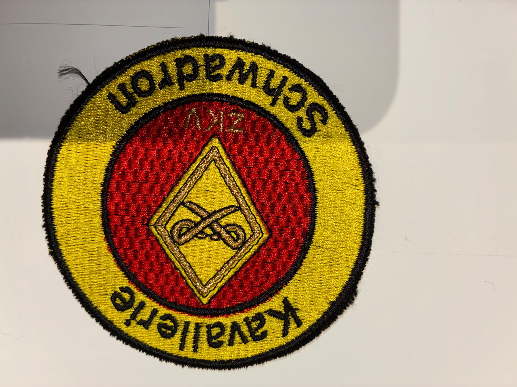 Schweizer Armee Patches: Badge Kavallerie – Gebraucht aus Oberiberg von stab