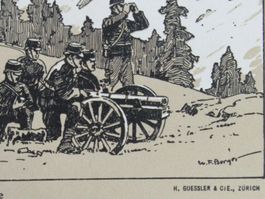 ARMEE SCHWEIZ GEBIRGS-ARTILLERIE GRENZBESETZUNG 1914 KÜNSTLE