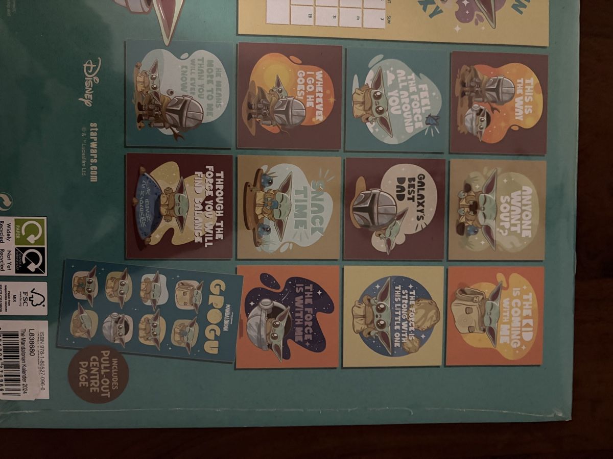 Calendari: Star Wars Kalender Grogu 2024 neu originalverpackt mit Poste – Nuovo e nell'imballaggio originale da Sevelen venduto da Ch_2026_1 3