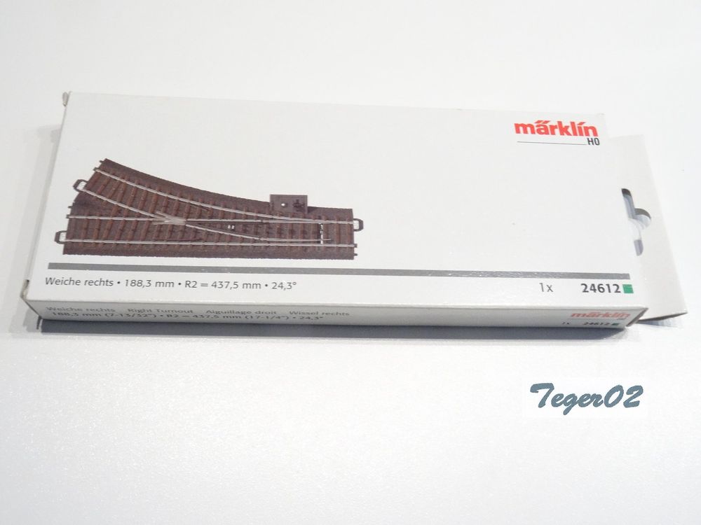 Aiguillage Märklin 24612 Voie C H0 – Électrique – Bon état – Complet Avec Boîte