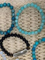 2  Edelstein Armbänder AVENTURIN & ONIX-TIGERAUGE