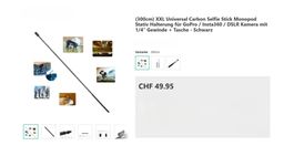 Universal Carbon Selfie Stick (Monopod)