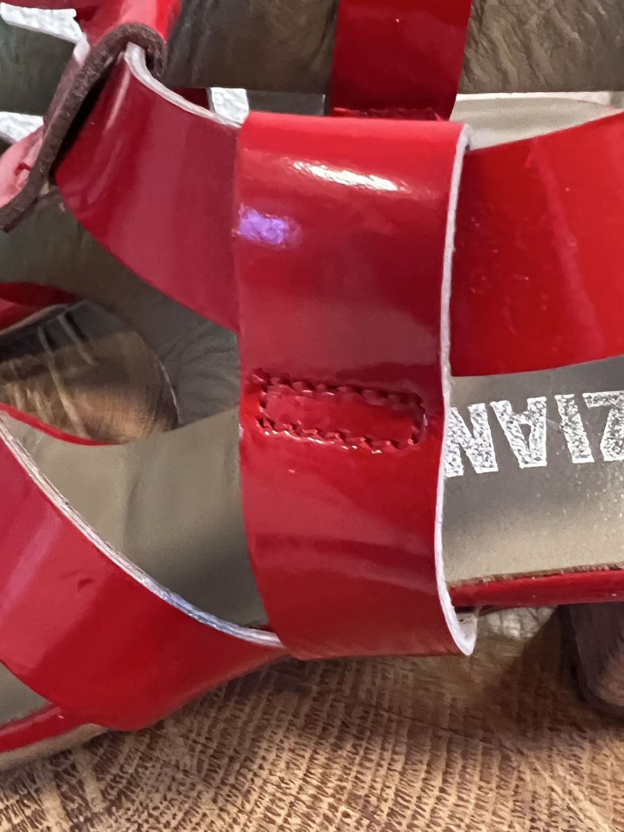 Scarpe da donna: Rote Tiziana  Lackleder Sandalen, Grösse 39 – Usato da Herznach venduto da Dalloway 2