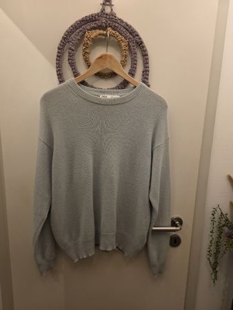 Zara Kaschmir Pullover hellblau Grösse M gebrauchter Zustand