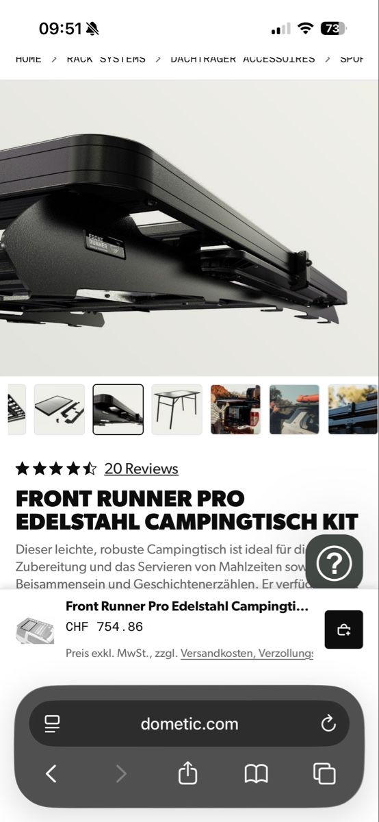 Front Runner Altri accessori per camping: FRONT RUNNER PRO EDELSTAHL CAMPINGTISCH KIT – Usato da Basel venduto da pet_jr2z 3
