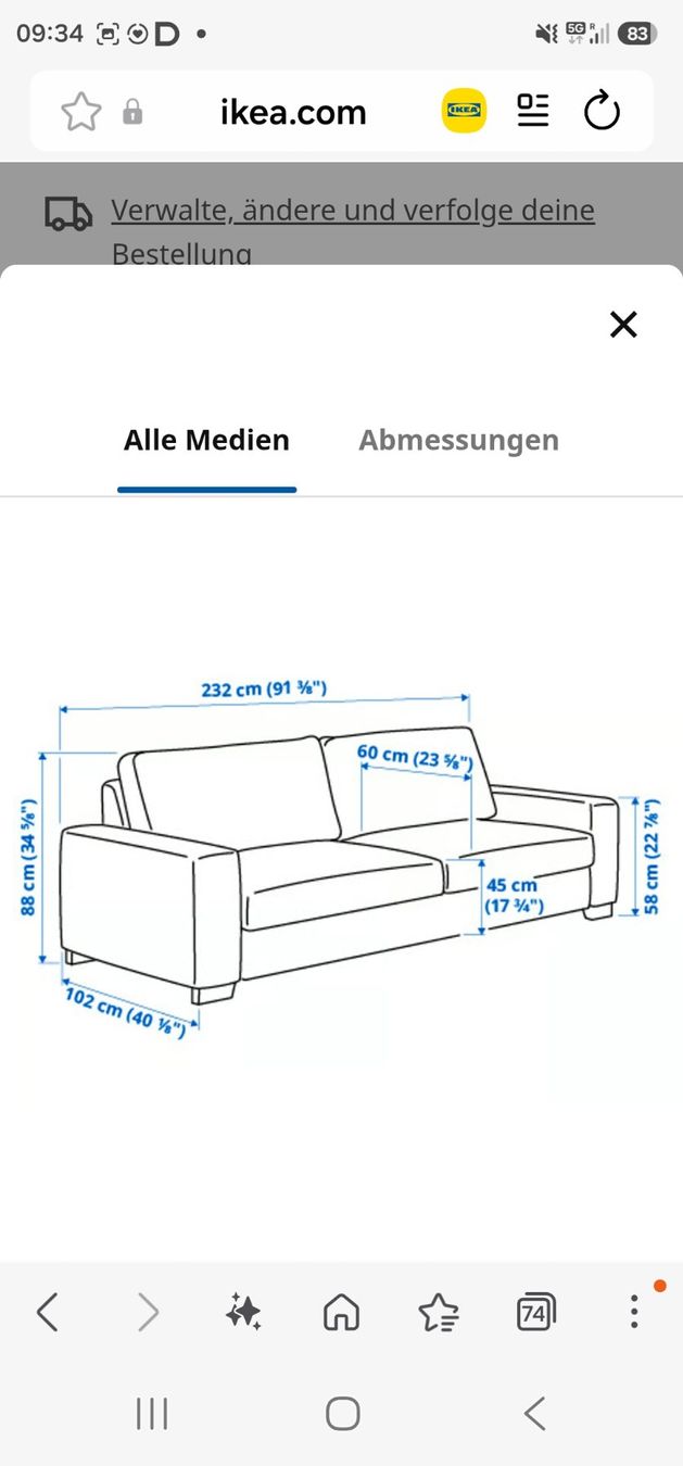 Ikea Sofas: 3er-Sofa – D'occasion à Worb par Elissia 2