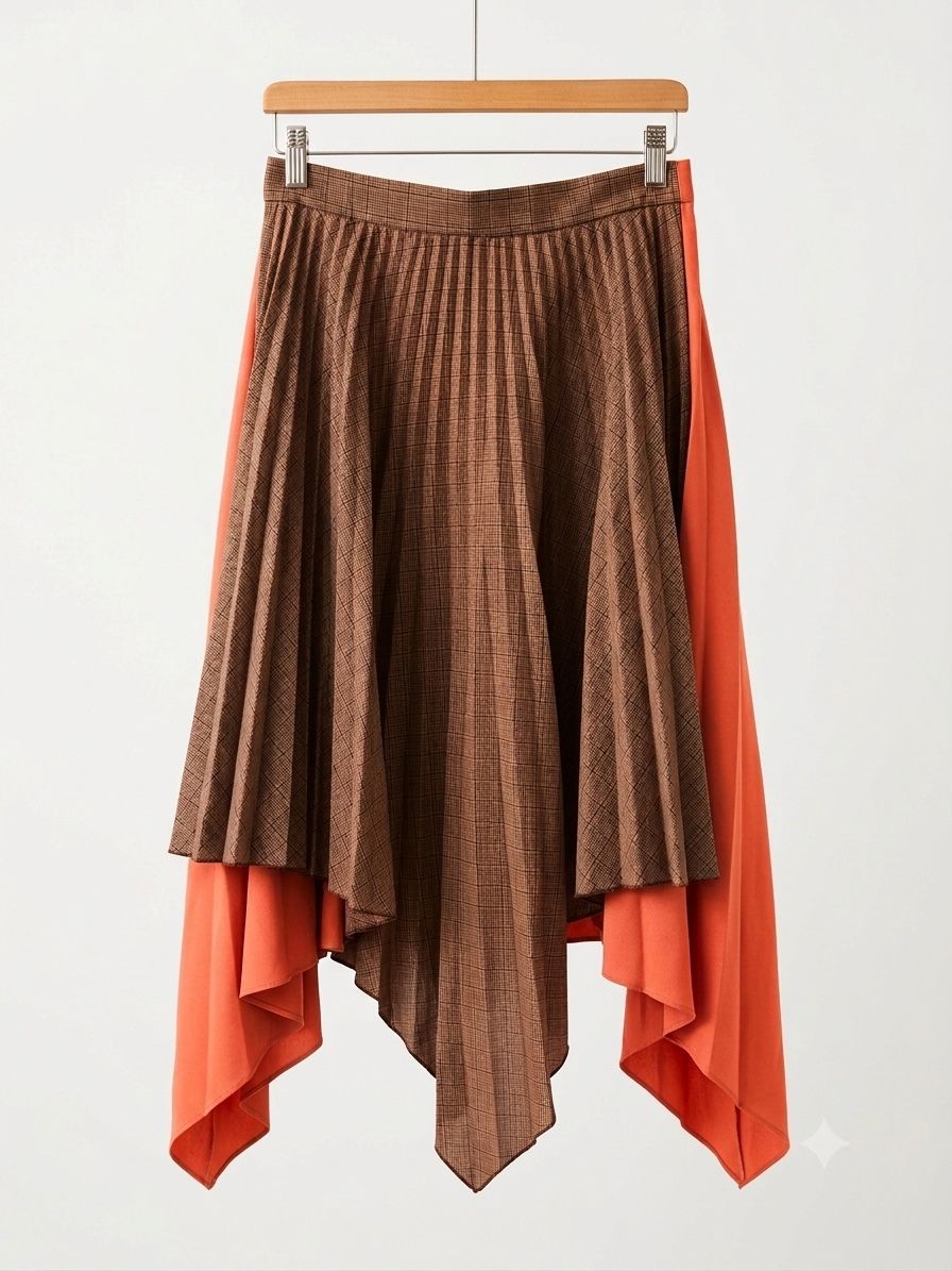 Gonne: Acne Studios Pleated Asymmetric Skirt Size 38 Brown – Usato da Fribourg venduto da aix_fs82 2