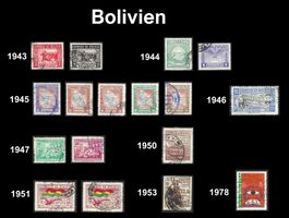 Bolivien / Bolivia Briefmarken 1943 - 1978