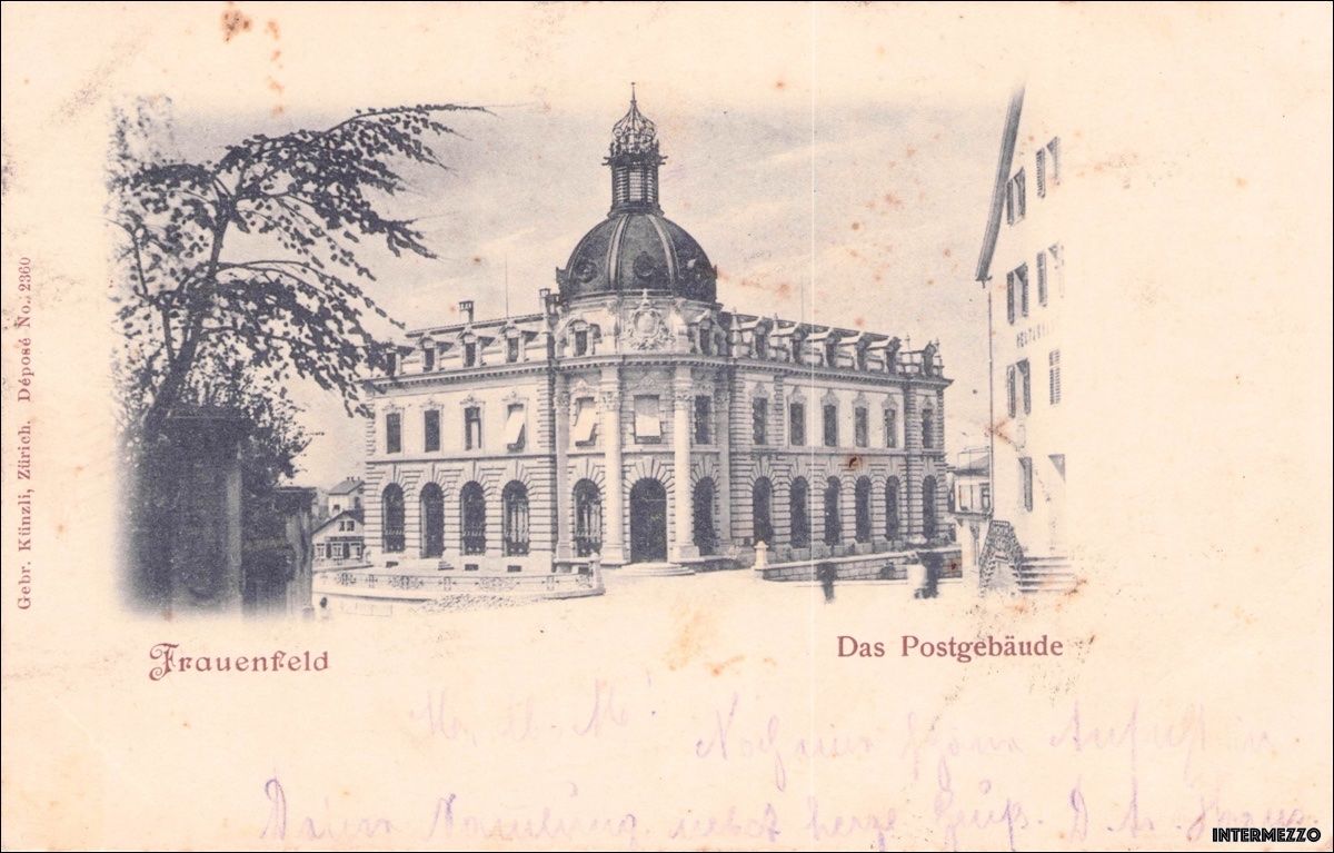 Cartoline postali: Frauenfeld TG // 1900 Postgebäude – Usato da Basel venduto da intermezzo12