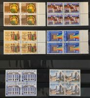 Schweiz 1970er/1980er-Jahre: Bogenrand-4er-Blöcke, Jubiläen