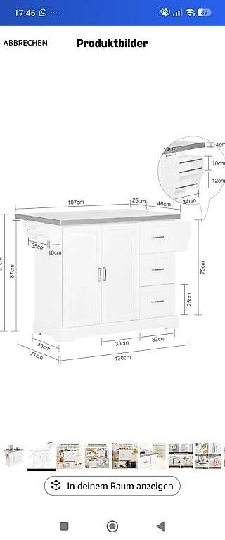 Cucine complete: Bewegliche Kücheninsel – Usato da Steinach venduto da jas_58s5 3