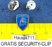 LAMBORGHINI AUTO LOGO SCHMUCK PIN ENAMEL MIT SECURITY-CLIP