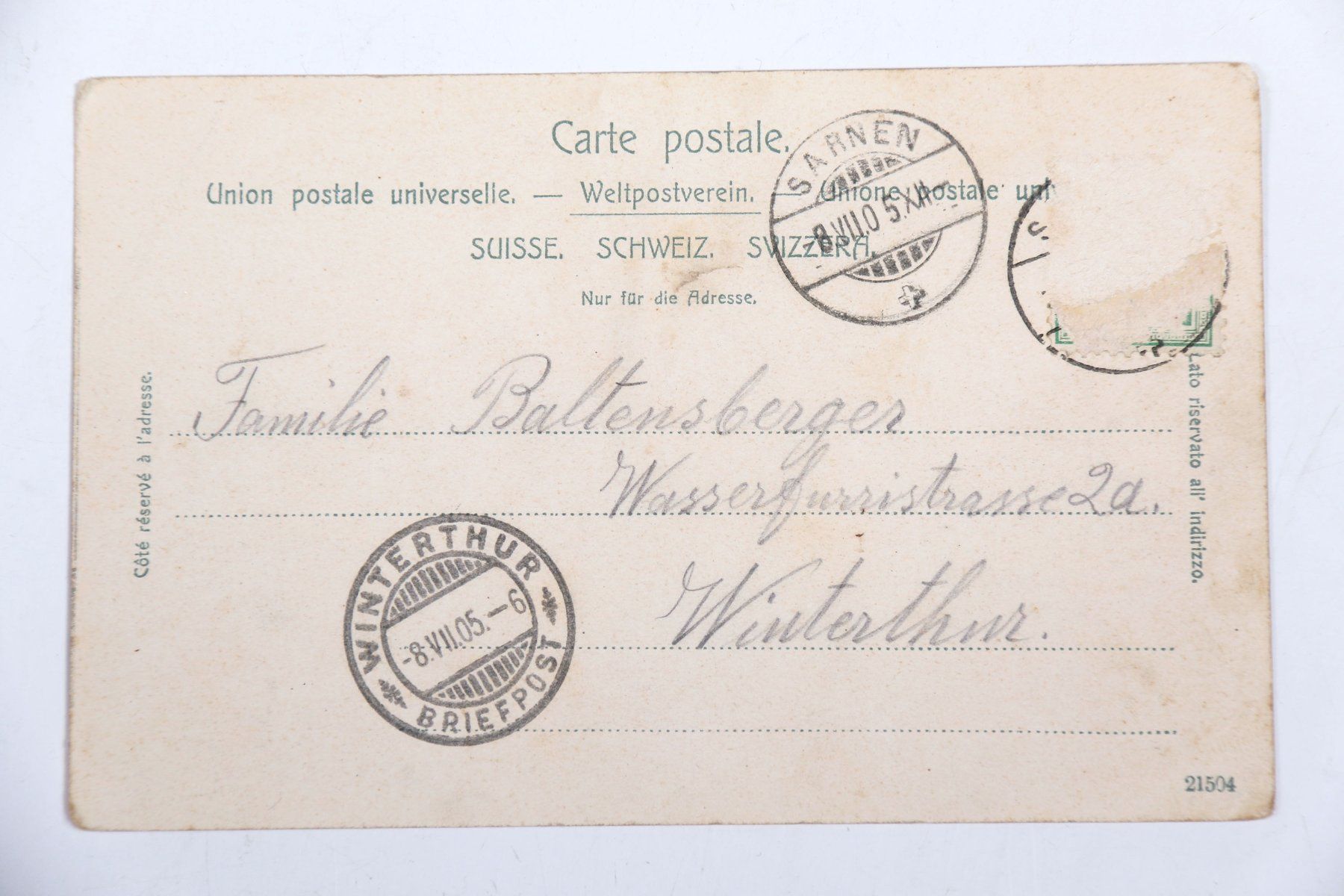 Ansichtskarten: Sarnen – Gebraucht aus Hettlingen von Scholi99 1