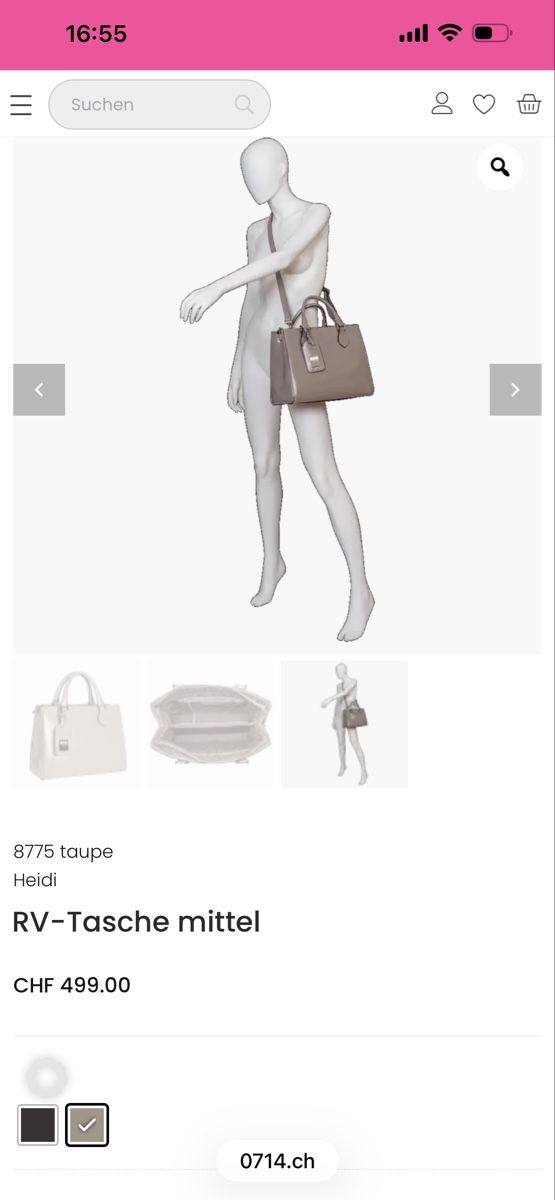 07 14 Borse da donna: Designertasche 0714 Heidi Taupe – Usato da Gockhausen venduto da Borandir 7