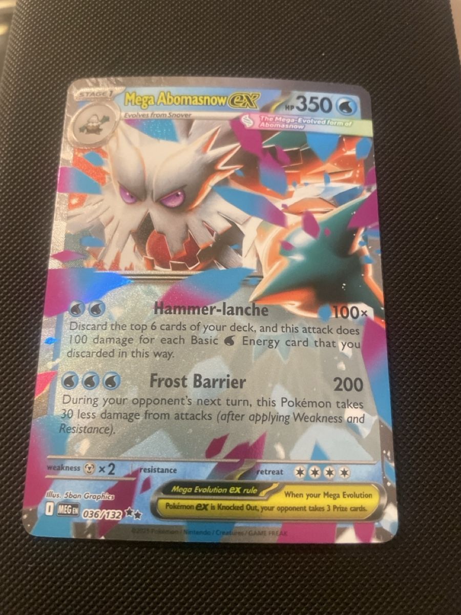 Pokémon Carte collezionabili: Pokemon Mega Abomasnow ex Mega Evolutions 036/132 EN – Nuovo (secondo la descrizione) da Bellach venduto da Pokemam